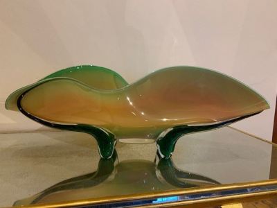 Ed Branson Art Glass "Tropical" sculpture bowl - SOLD