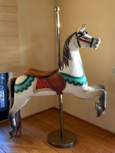 Carved Wood Carousel Horse by Charles Dare--SOLD