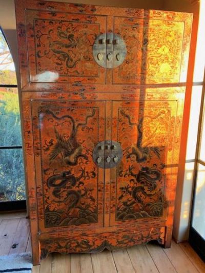Asian lacquered cabinet