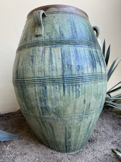 Extra Large Green Glazed Ceramic Pot--SOLD