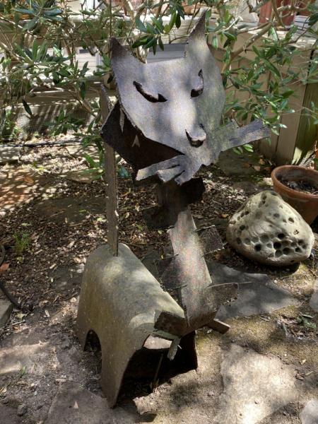 Metal "Cat" Sculpture