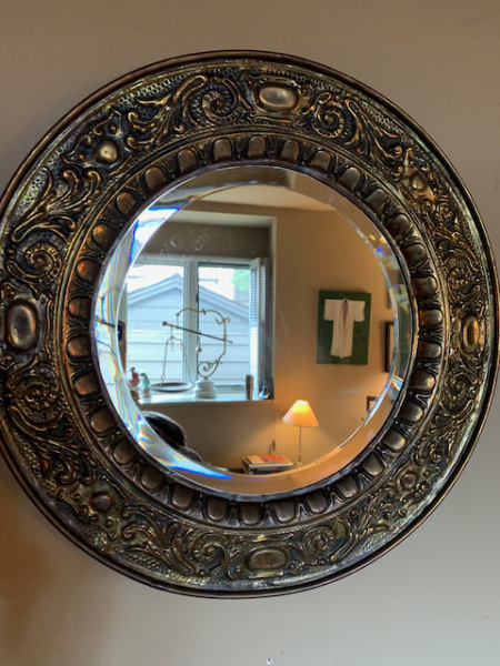 Decorative Brass Framed Mirror