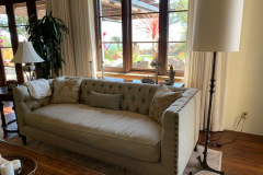Linen Twill Tufted Back Sofa