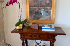 Two-Drawer Wood Console ~ Oil by Brent Jensen "Sailboats"