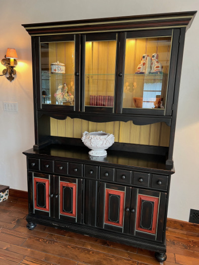 Lighted Two-Piece Hutch