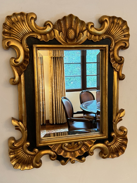Gilt/Black Decorative Mirror