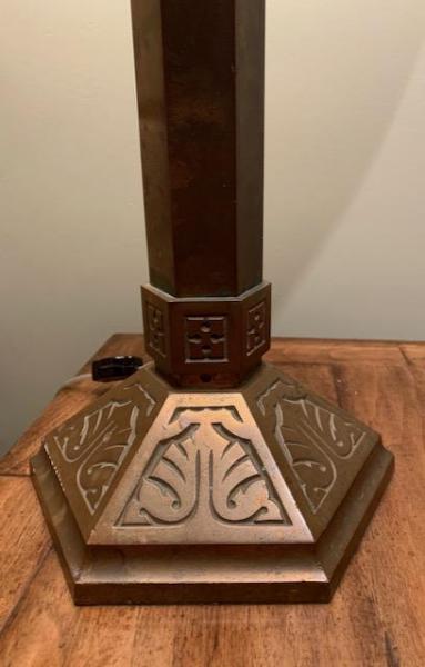 Bronze table lamp base (detail)